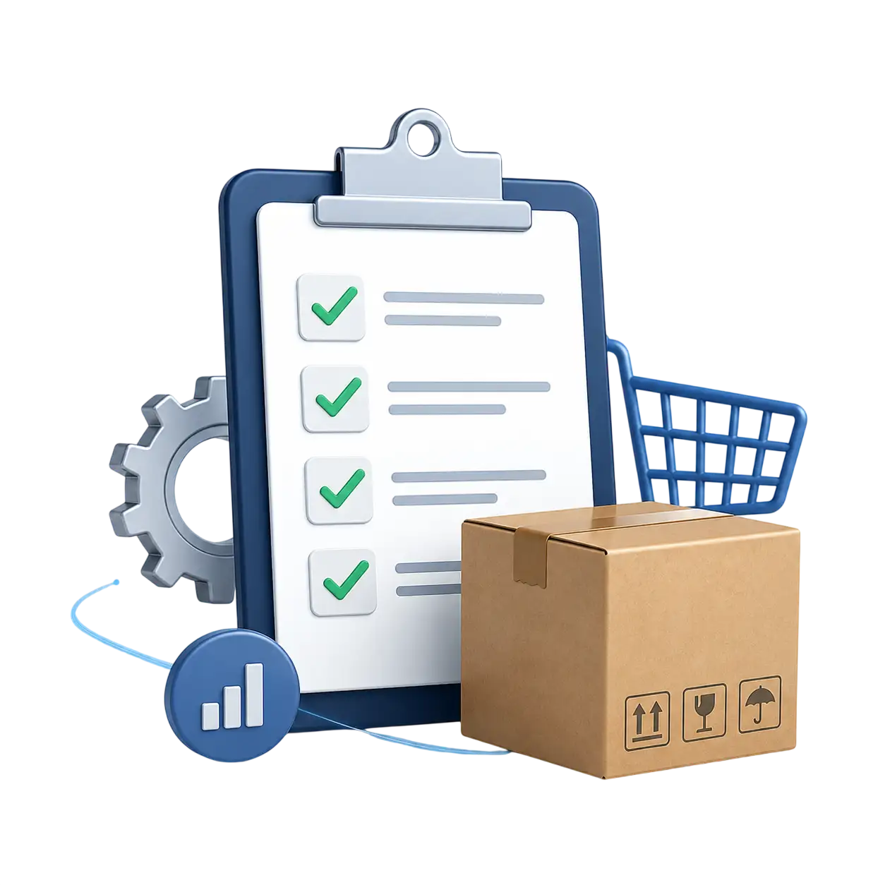 Purchasing list and shipping box